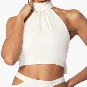 WeWoreWhat Linen Halter Top